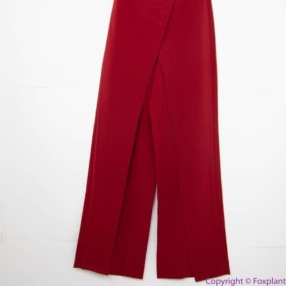 NEW white house black market Wine Red Convertible Split Leg Jumpsuit 00 - Picture 5 of 16